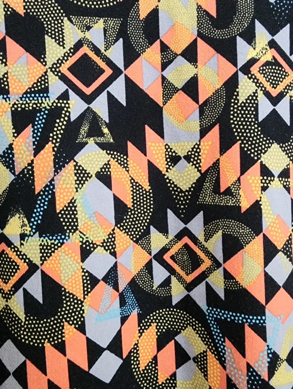 LuLaRoe Irma XS Geometric Tunic Top High Low Oversized Orange